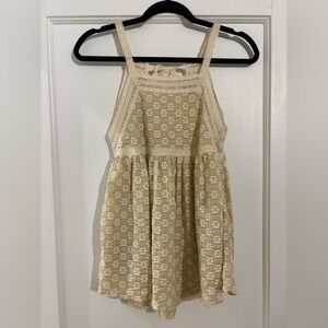 POL FLORAL fully embroidered lace baby doll top